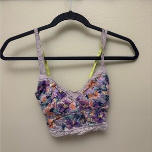 Gilly Hicks Multicolor Floral Lace Bralette